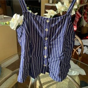 Navy blue tank top with skirt like bottom